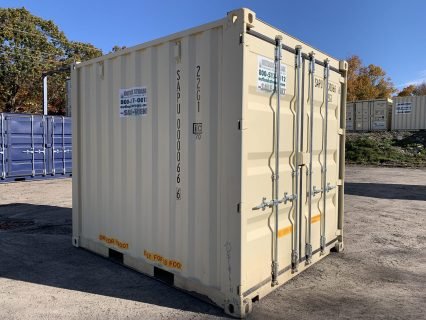 10′ x 8′ x 8.5′ de alto – Contenedor de envío/almacenamiento semi nuevo – Hermético al viento y al agua – BEIGE - Imagen 11