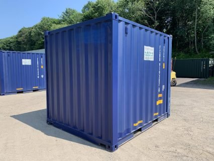 Nuevo contenedor de envío/almacén de 10′ x 8′ x 8,5′ de altura – resistente al viento y al agua – AZUL - Imagen 11