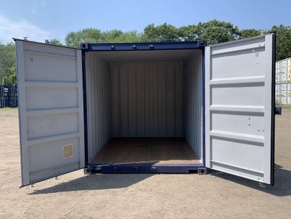 Nuevo contenedor de envío/almacén de 10′ x 8′ x 8,5′ de altura – resistente al viento y al agua – AZUL - Imagen 9